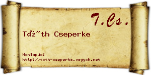 Tóth Cseperke névjegykártya