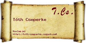 Tóth Cseperke névjegykártya